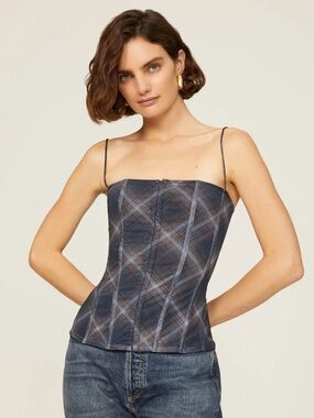 WeWoreWhat Plaid Corset Top